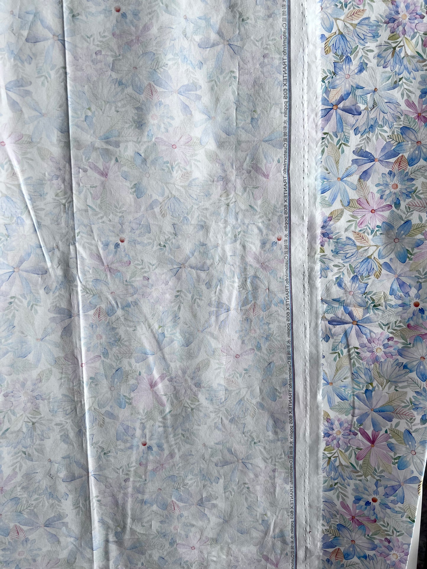 Cotton Poplin - Mixed Pattern Blue