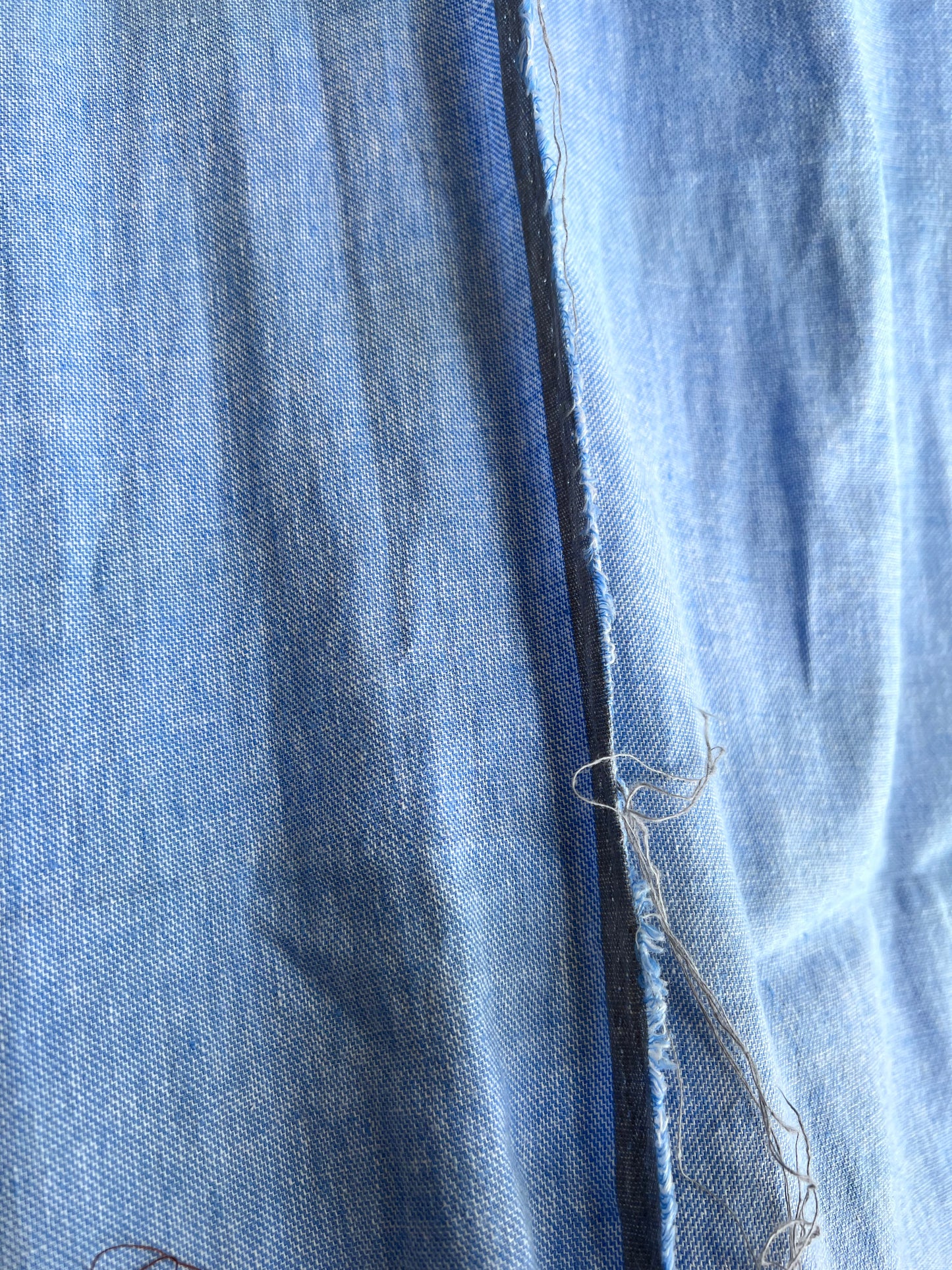 Unwashed linen - Sky Blue 145 X 400cm