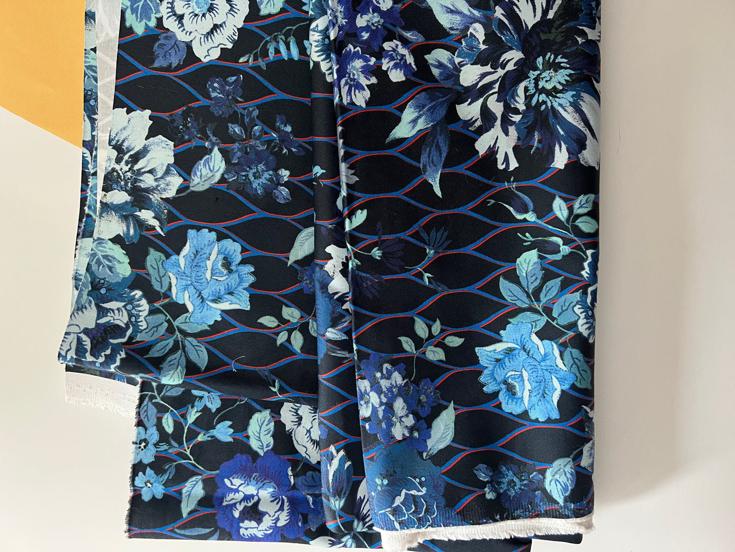 Cotton Canvas - Floral Print Blue