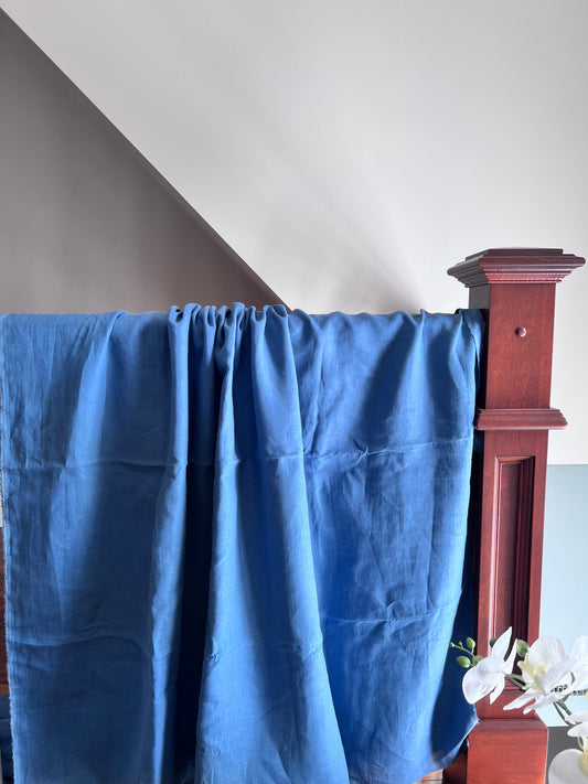 Unwashed Linen - Blue 140 X 400cm